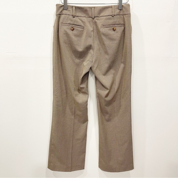 Michael Kors Grammercy Fit Herringbone Trouser Pants Tan Brown Size 8 - Picture 2 of 9